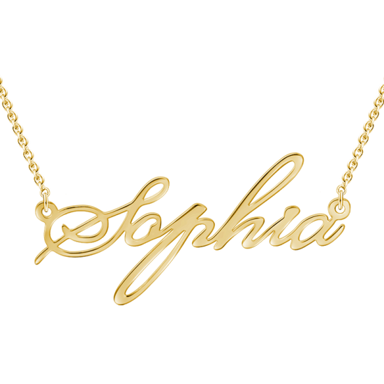 925 Sterling Silver Custom Sophia Name Necklace Nameplate Necklace - onlyone