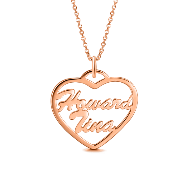 10K/14K Gold Personalized Heart Name Necklace Adjustable 16" - 20" White Gold/Yellow Gold/Rose Gold - onlyone