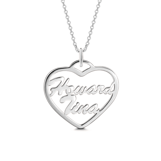 10K/14K Gold Personalized Heart Name Necklace Adjustable 16" - 20" White Gold/Yellow Gold/Rose Gold - onlyone