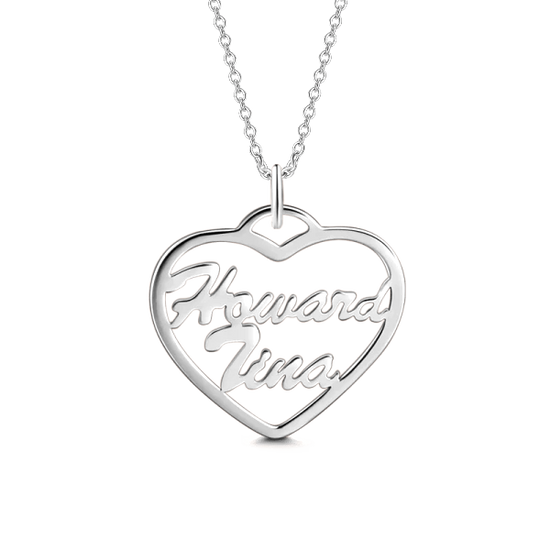 10K/14K Gold Personalized Heart Name Necklace Adjustable 16" - 20" White Gold/Yellow Gold/Rose Gold - onlyone