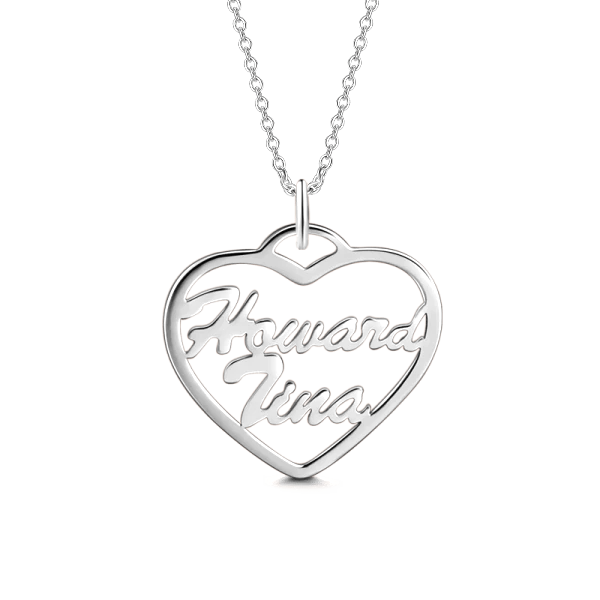 10K/14K Gold Personalized Heart Name Necklace Adjustable 16" - 20" White Gold/Yellow Gold/Rose Gold - onlyone