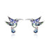 925 sterling silver, little hummingbird stud fashion earrings - onlyone