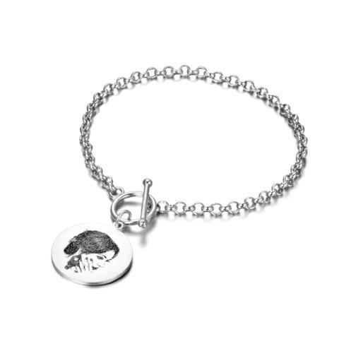 925 Sterling Silver Personalized Engraved Photo Bracelet - onlyone