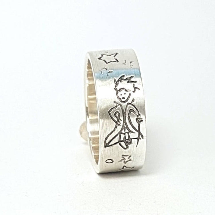 925 Sterling Silver The Little Prince Band Ring