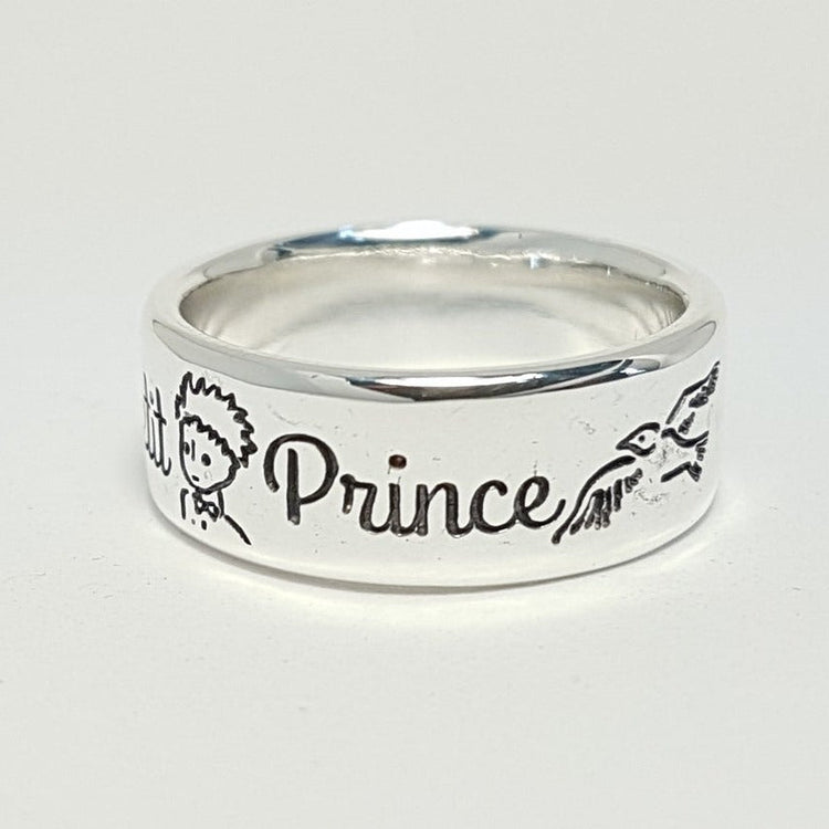 925 Sterling Silver Le Petit Prince The Little Prince Band Ring