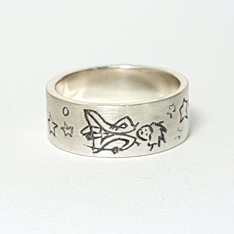 925 Sterling Silver The Little Prince Band Ring