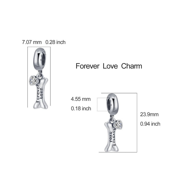 Bracelet Charms Accessory Silver Forever Love Puppy Lovely Bone Charms - onlyone