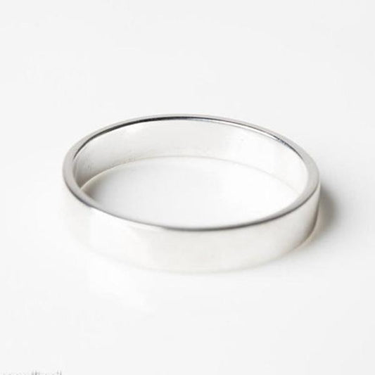 925 Sterling Silver Personalized Simple Engagement Band Rings - onlyone