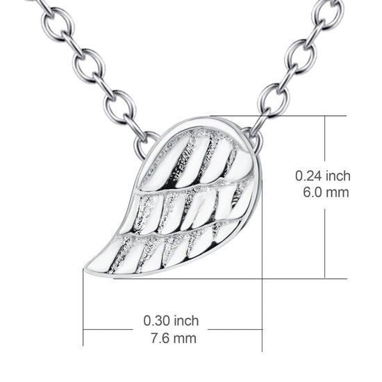 925 Sterling Silver Wing Of Angel Necklace - onlyone