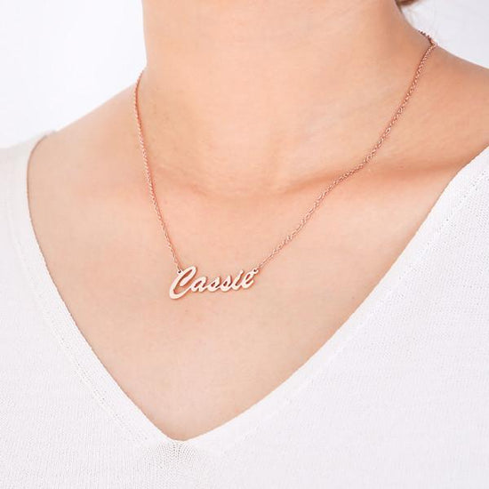 925 Sterling Silver Personalized Classic Name Necklace Nameplate Necklace - onlyone