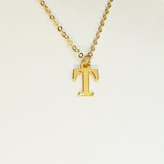 925 Sterling Silver Big Capital Letter Initial Necklace - onlyone