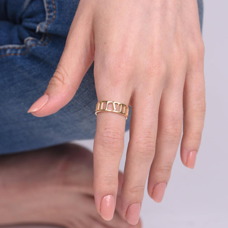 925 Sterling Silver Personalized Name Ring Nameplate Ring