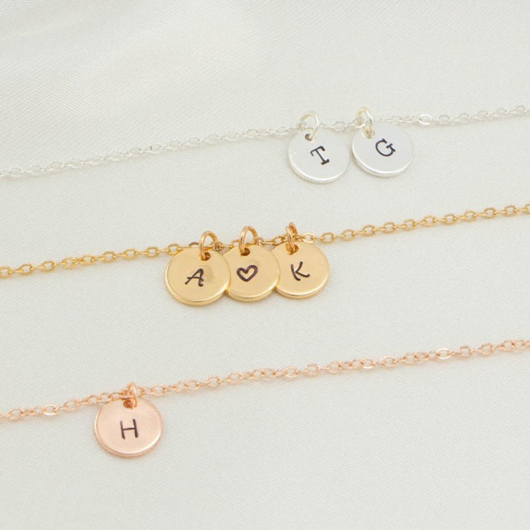 925 Sterling Silver Personalized Initial Anklet Bracelets