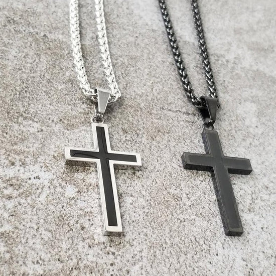 Stainless Steel Men Cross Pendant Necklace Father's Day Gift - onlyone