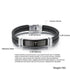 Bible Letter Cross Black Silicone Bracelet 21cm Genuine Silicone Cuff Bangle Stainless Steel Screw Clasp Bracelet - onlyone