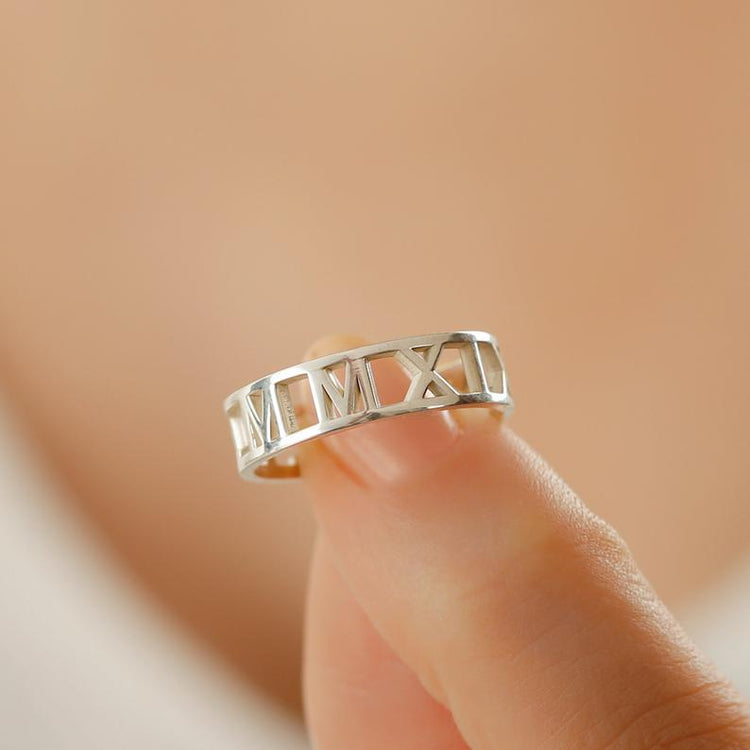 925 Sterling Silver Personalized Name Ring Nameplate Ring