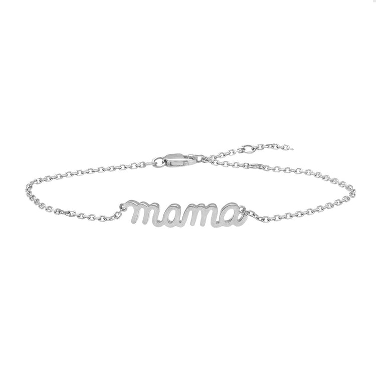 925 Sterling Silver Mama Anklet Bracelet